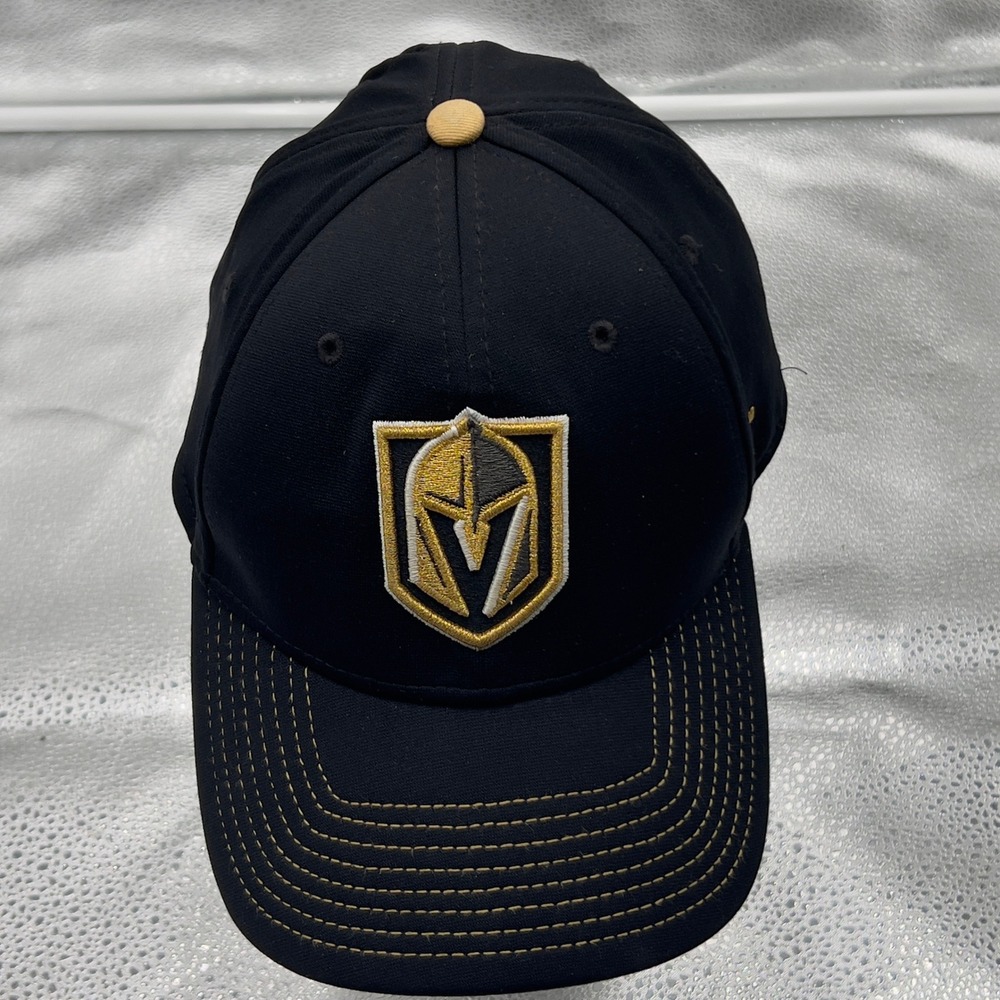 Fanatics Vegas Golden Knights NHL Mens Adjustable Black Gold Hockey Hat Cap